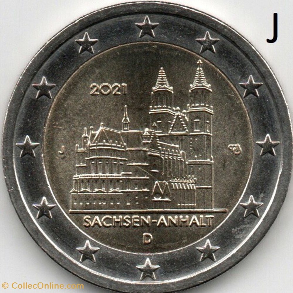 monnaies euros allemagne 2021 cathedrale de magdebourg sachsen anhalt