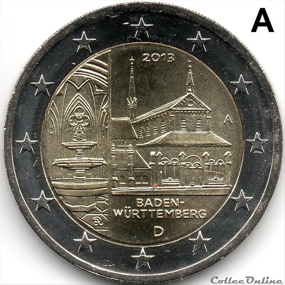 monnaie euro allemagne 2013 baden wurttemberg