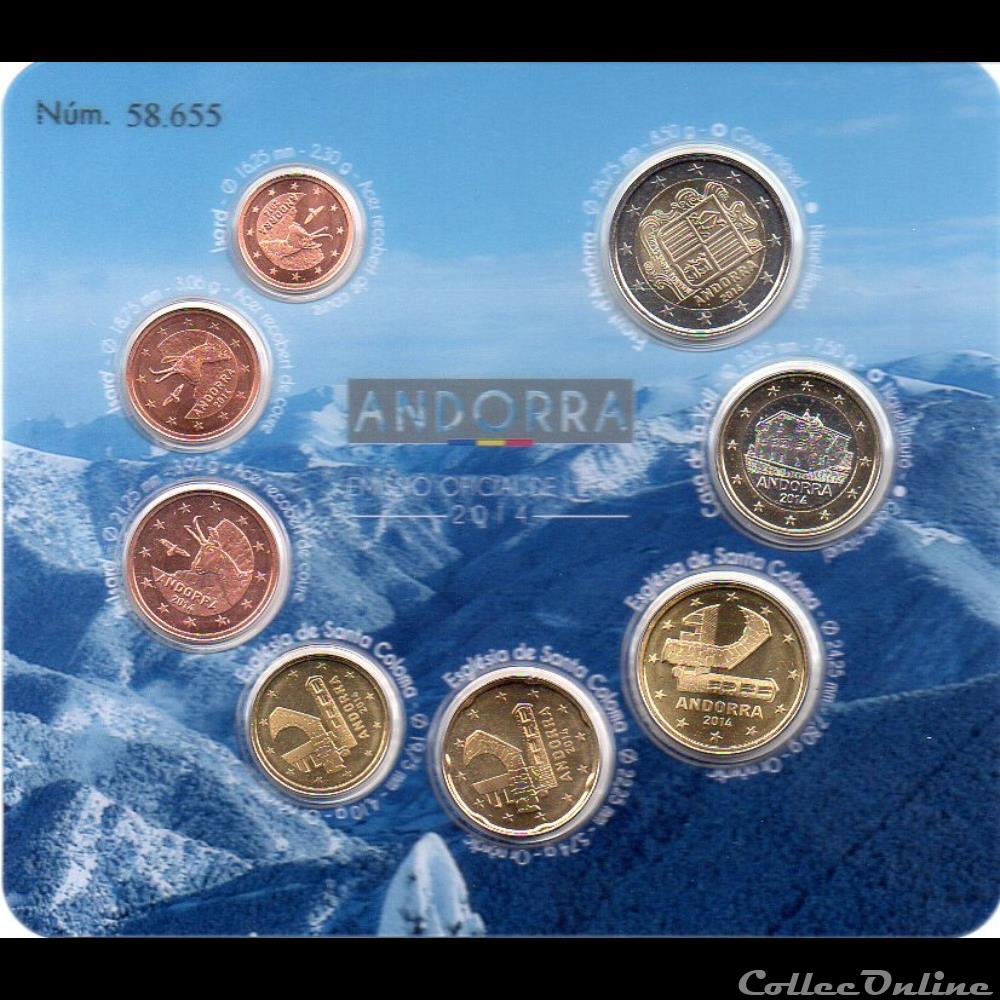BU : 2014 2 monnaie euro a andorre bu 2014