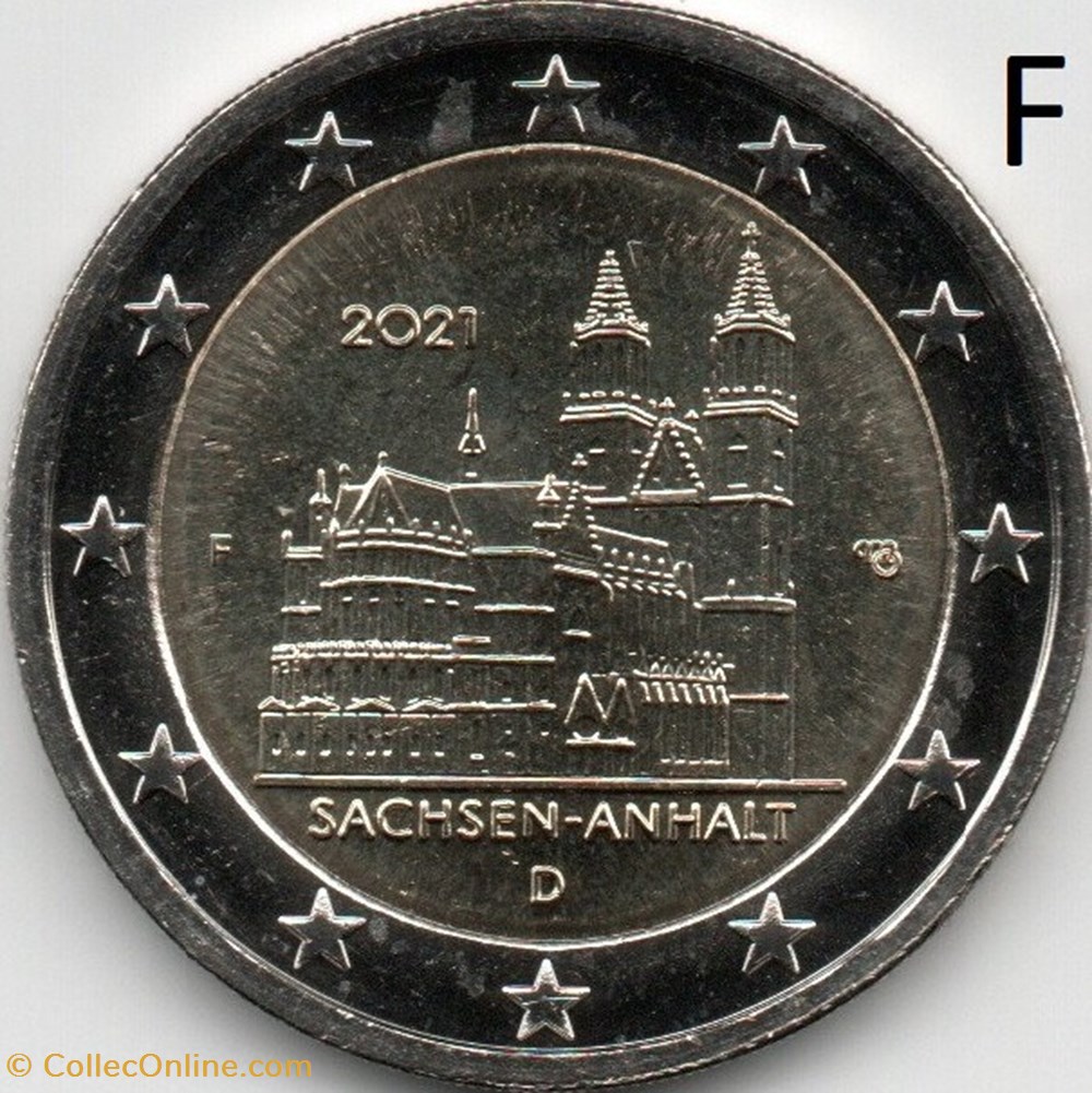 monnaies euros allemagne 2021 cathedrale de magdebourg sachsen anhalt