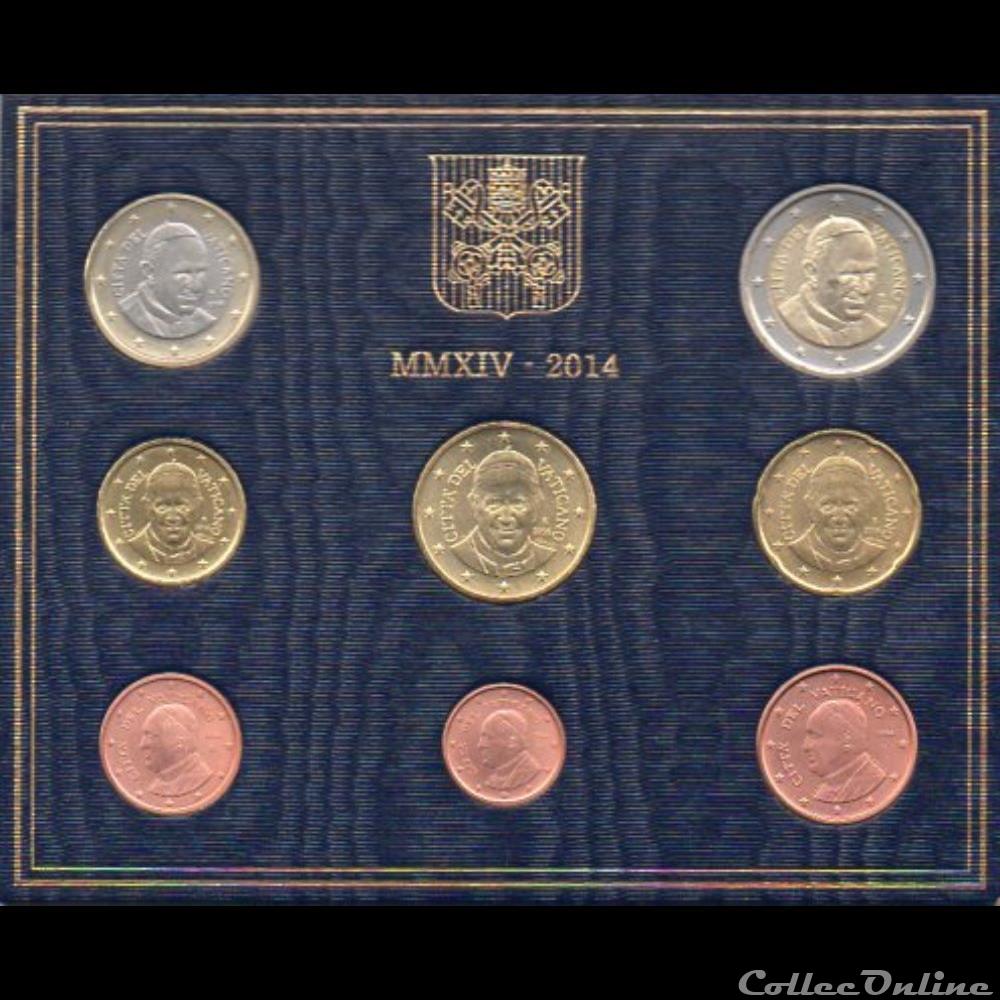 2014 : Coffet BU monnaie euro a vatican 2014 coffet bu
