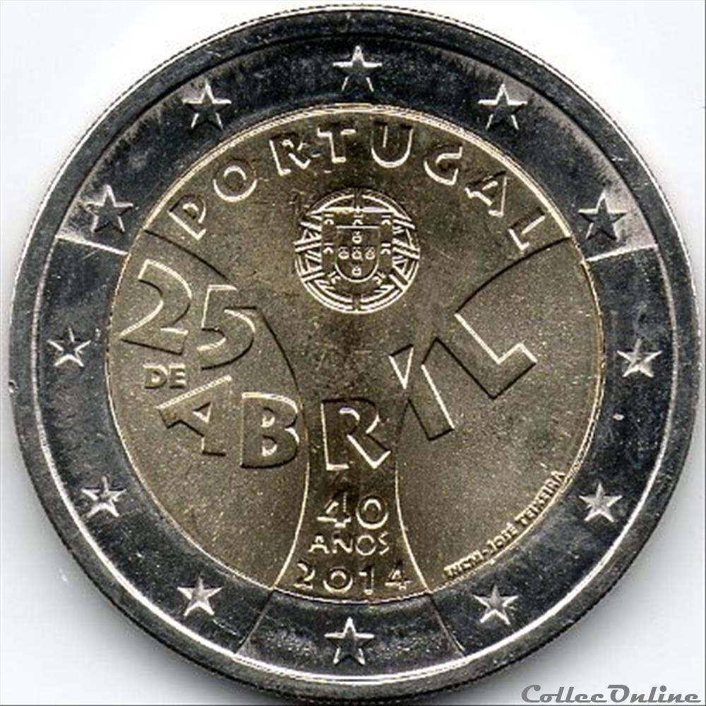 2014 : Révolution oeillets monnaie euro portugal 2014 revolution oeillets