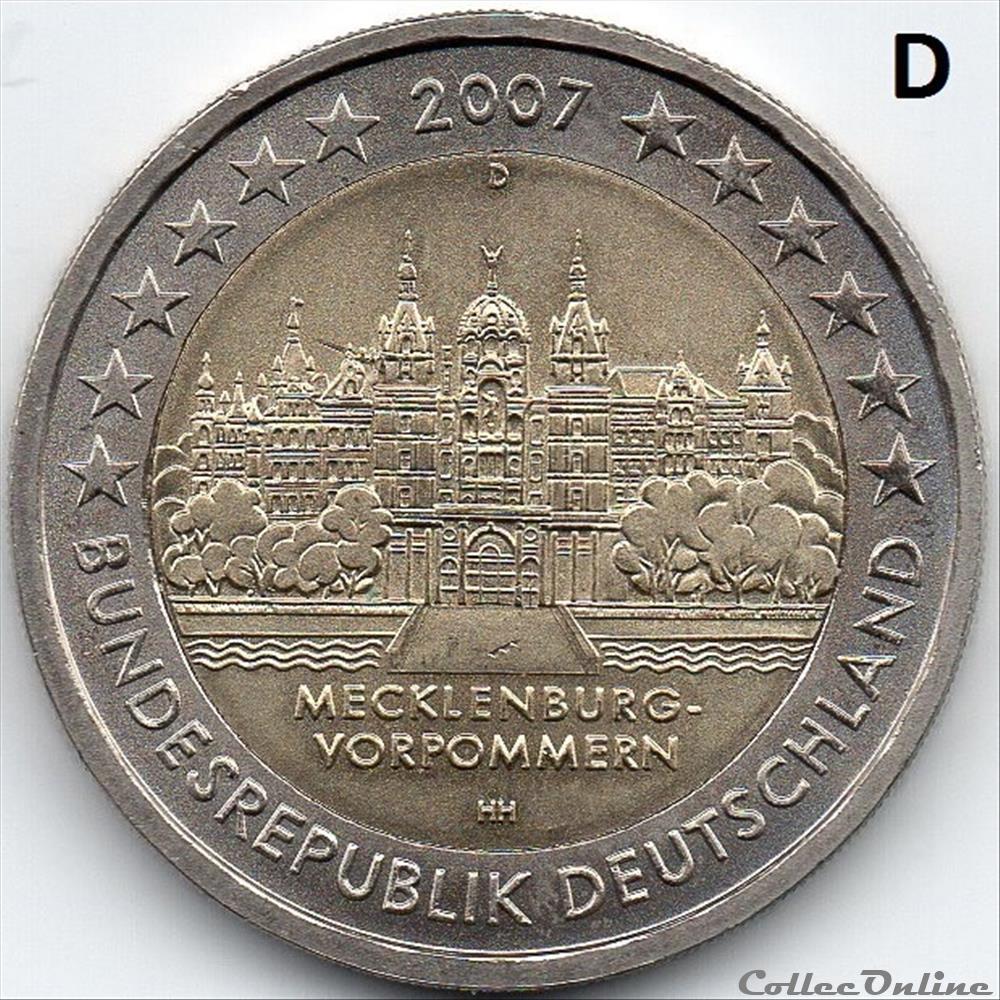 2007 : Ludwigskirche Sarre monnaie euro allemagne 2007 ludwigskirche sarre