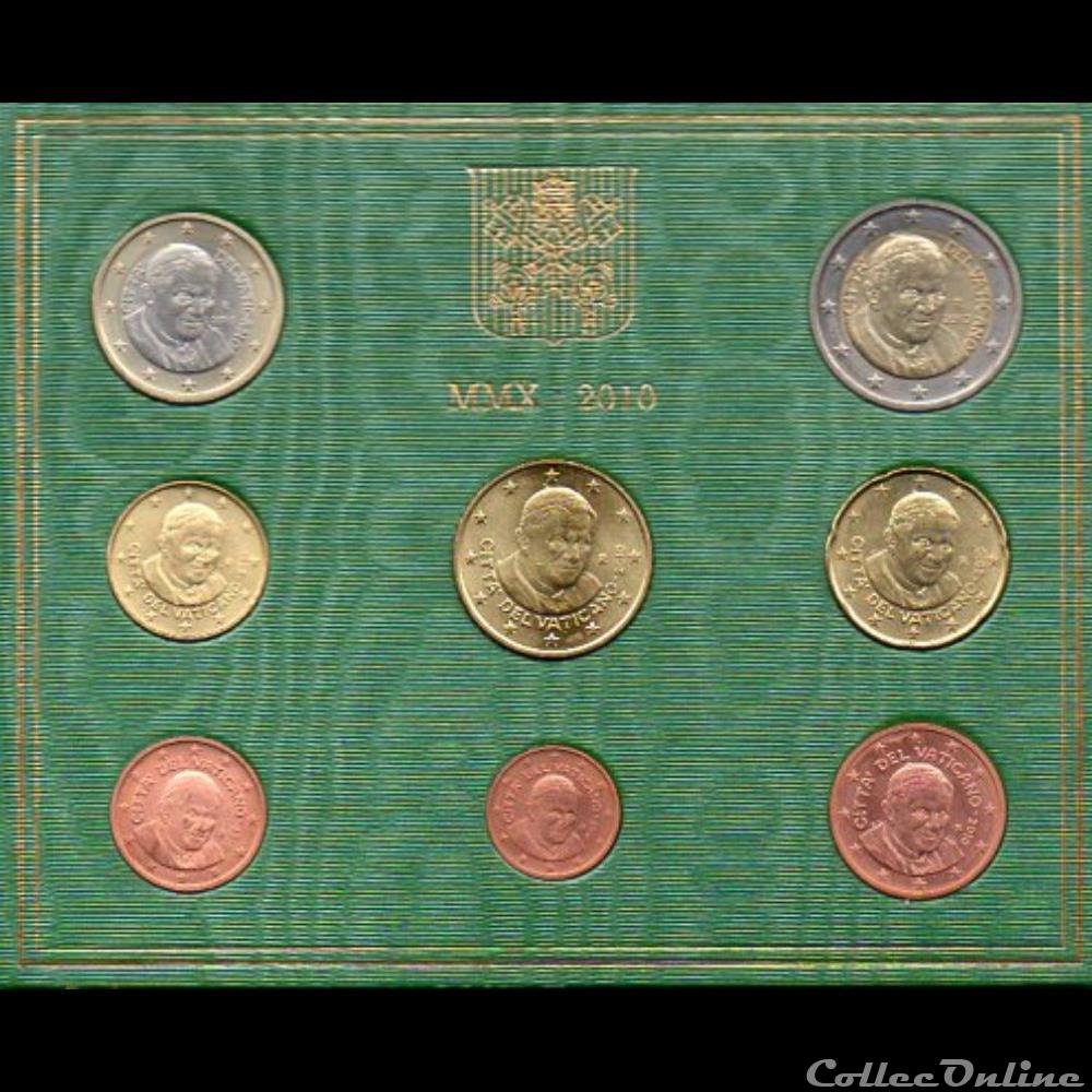2010 : Coffet BU monnaie euro a vatican 2010 coffet bu