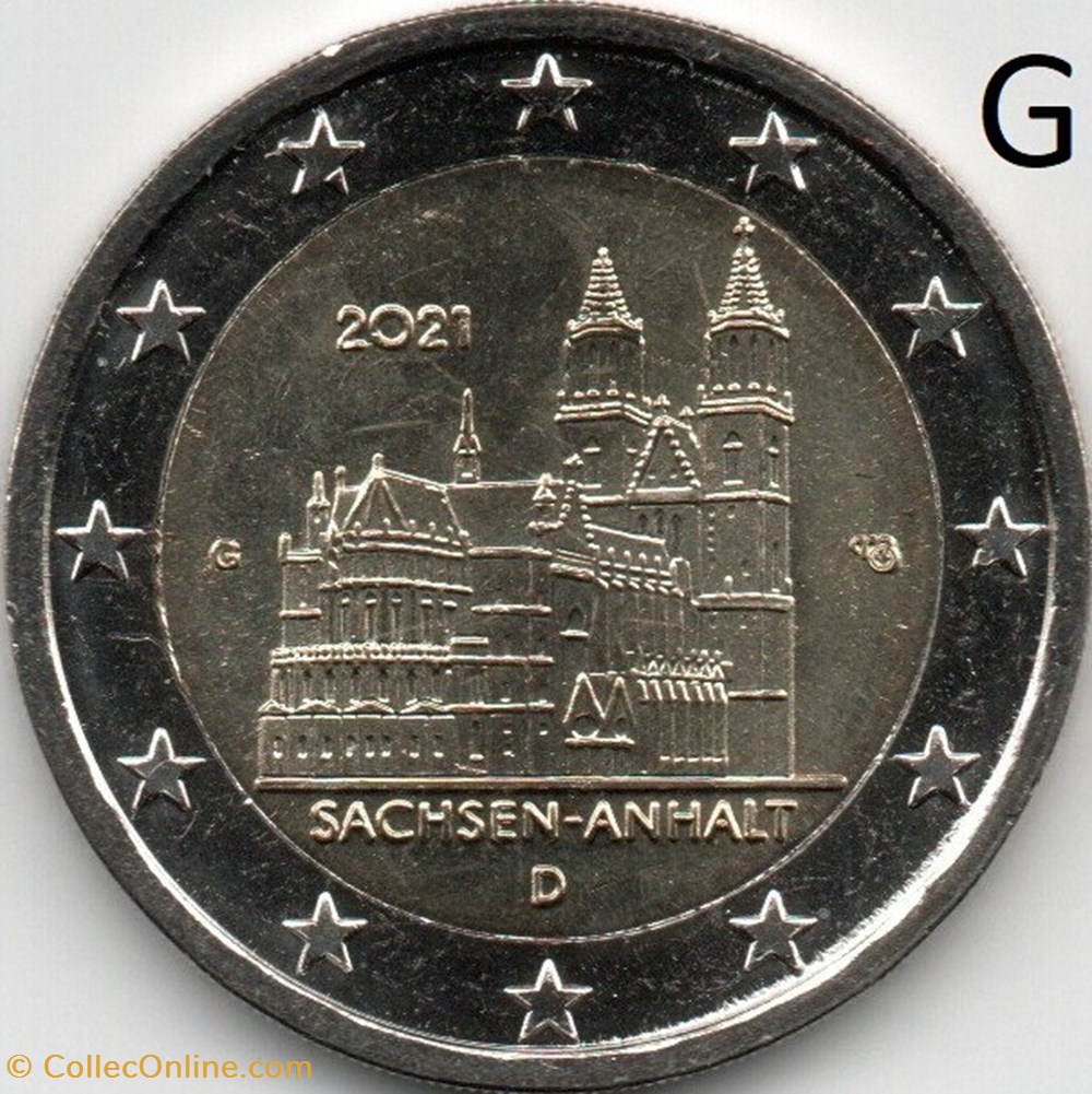 monnaies euros allemagne 2021 cathedrale de magdebourg sachsen anhalt