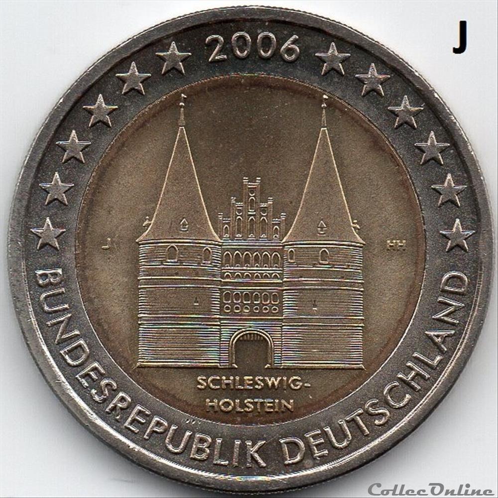 monnaie euro allemagne 2006 schleswig holstein