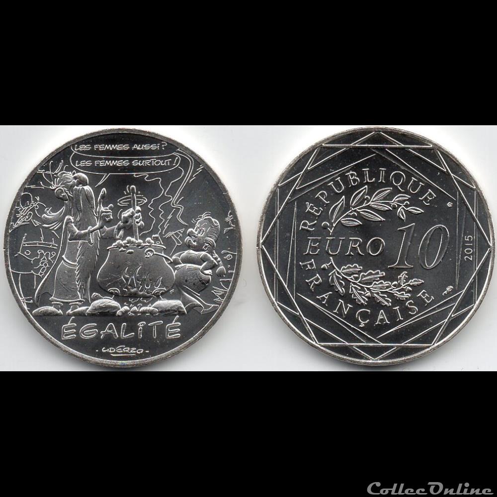 monnaie euro france 2015 asterix et egalite argent