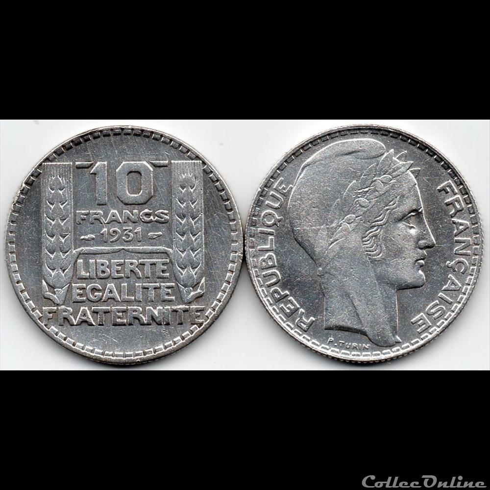 monnaie france moderne 10 fr turin argent 1931