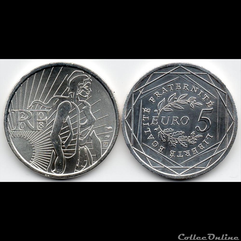 2008 : Semeuse Argent monnaie euro france 2008 semeuse argent