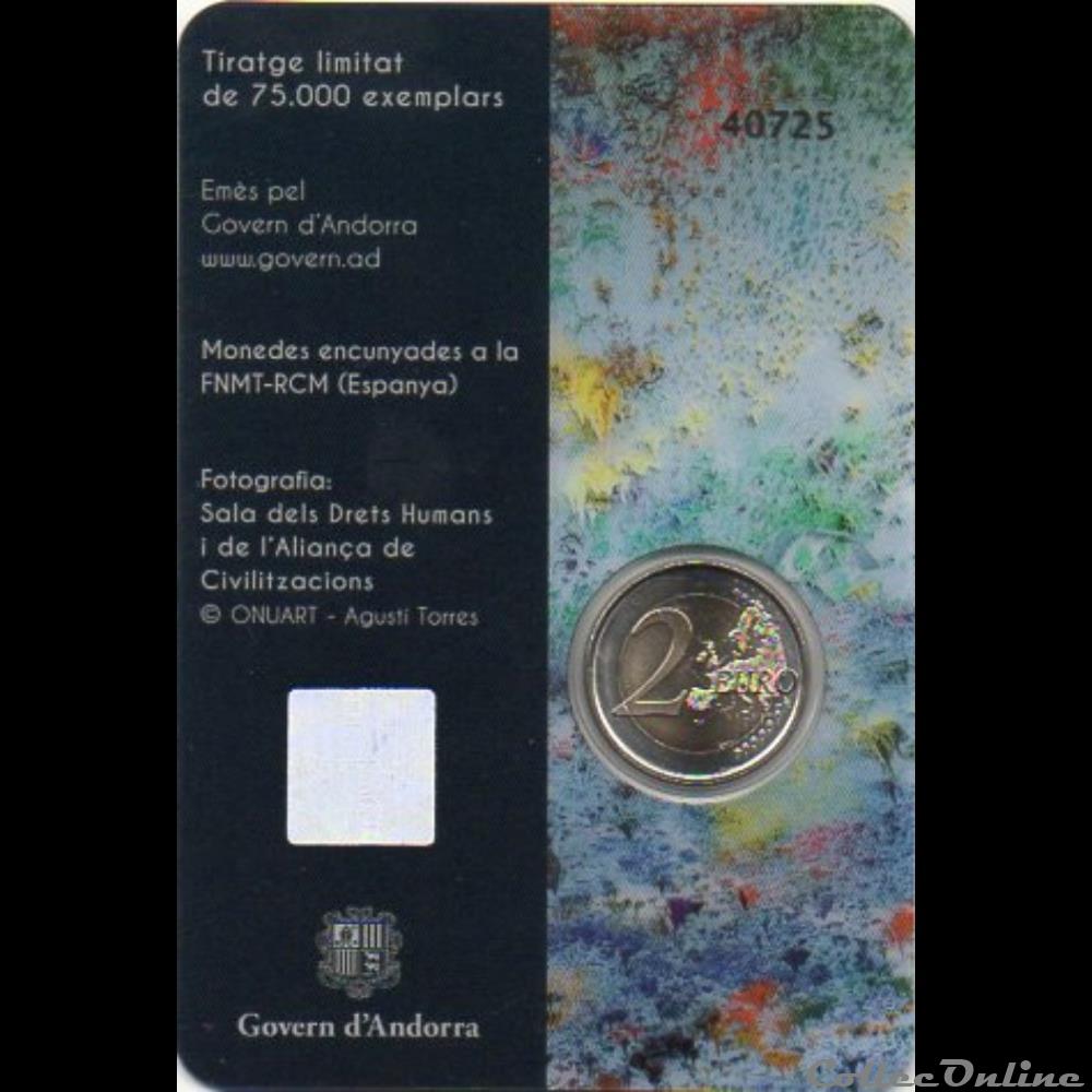 2018 : 70 ans Déclaration universelle des droits d l'homme monnaie euro andorre 2018 70 ans declaration universelle des droits d homme