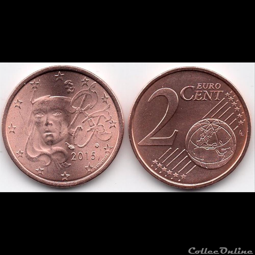 2 cent : 2015 Marianne, symbole de la République française. monnaie euro france 2 cent 2015 marianne symbole de la republique francaise