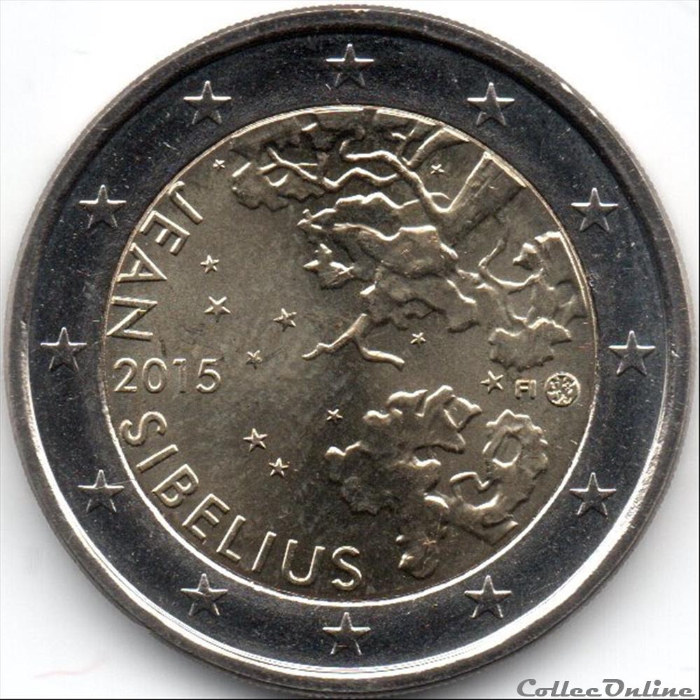 monnaie euro finlande 2015 jean sibelius