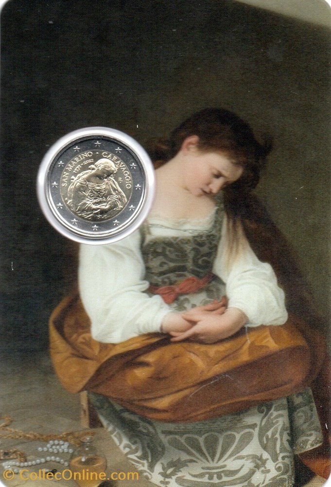 2021 : 450e anniversaire de la naissance de Michelangelo Merisi da Caravaggio. monnaies euros saint marin 2021 450e anniversaire de la naissance de michelangelo merisi da caravaggio