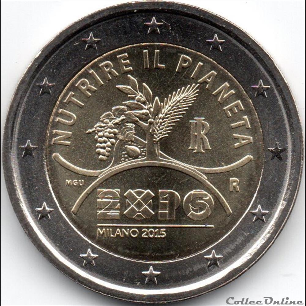 monnaie euro italie 2015 expo de milan