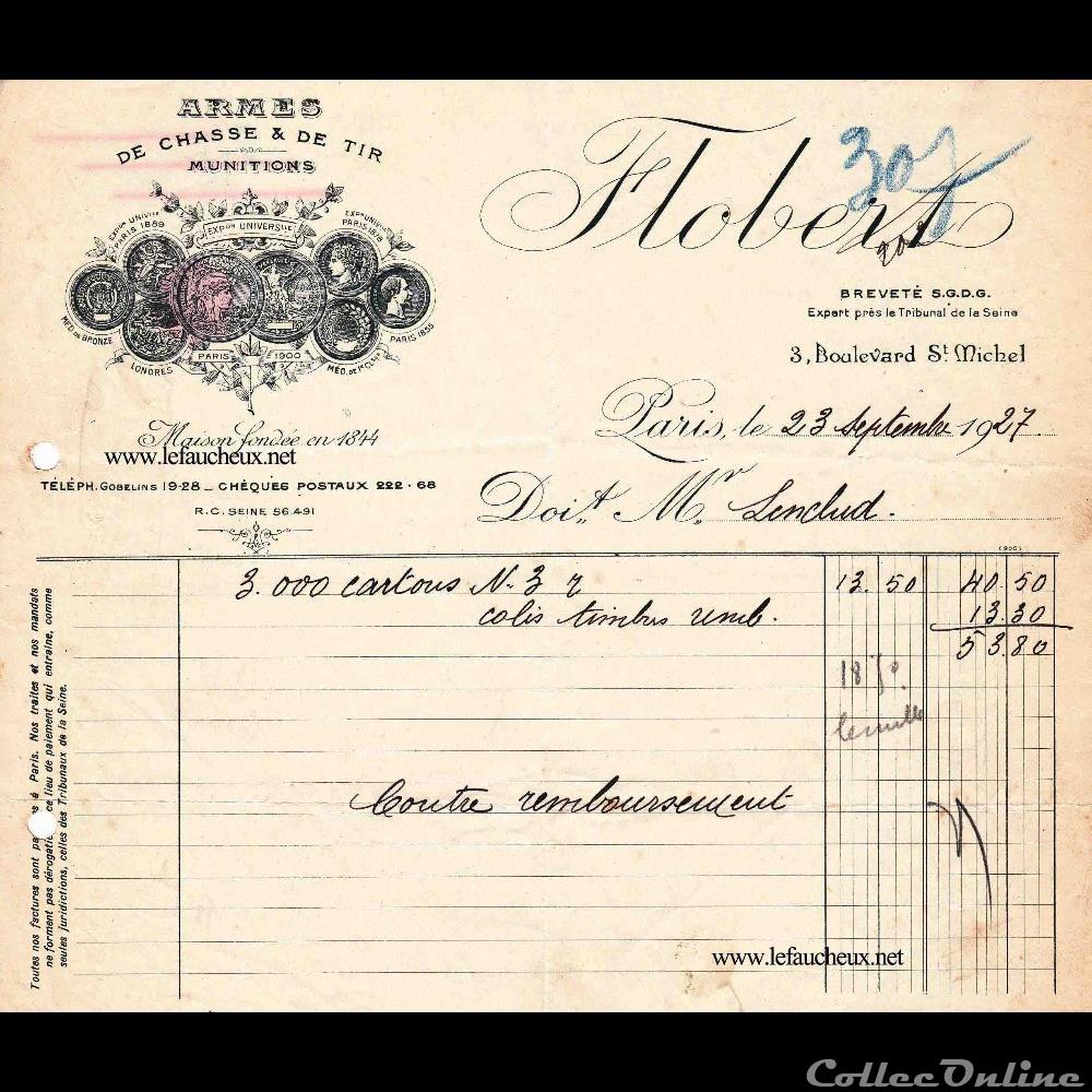La Maison Flobert vieux papier collection fusil la maison flobert