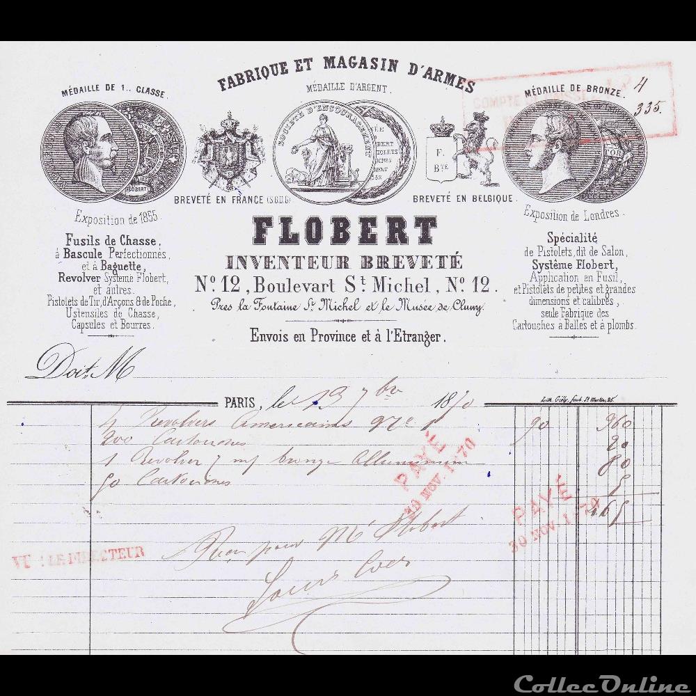 La Maison Flobert vieux papier collection fusil la maison flobert