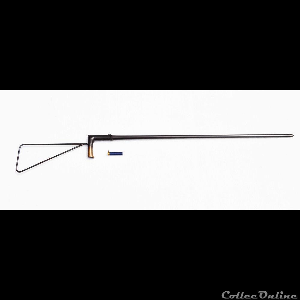 militarium arme feux ancienne canne fusil 14 mm