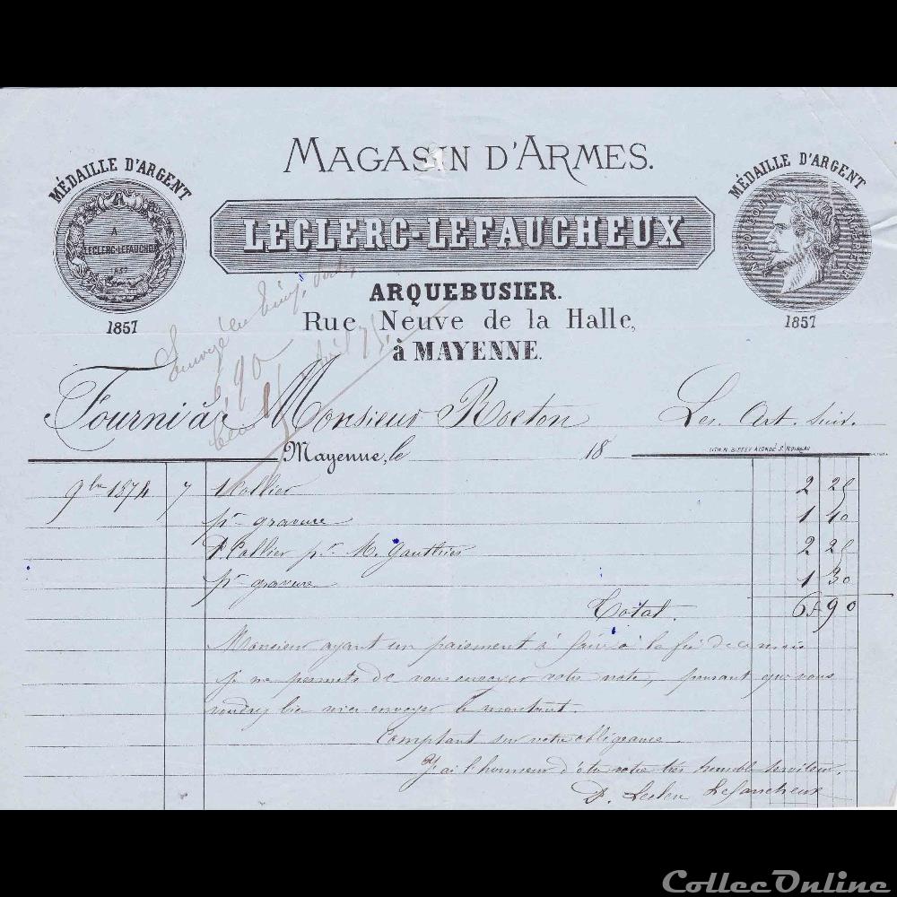 La Maison Leclerc - Lefaucheux de Mayenne vieux papier collection fusil la maison leclerc lefaucheux de mayenne