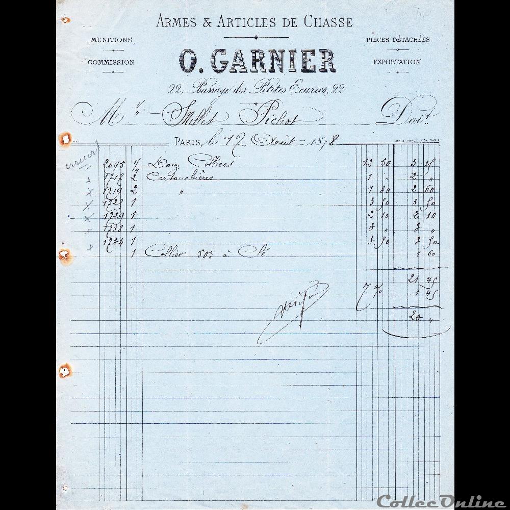 vieux papier collection fusil la maison o garnier