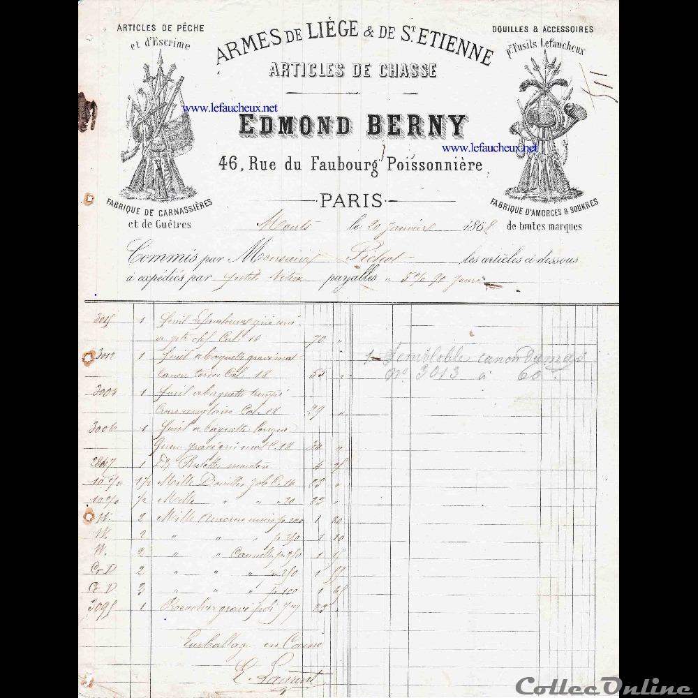 vieux papier collection fusil maison edmond berny