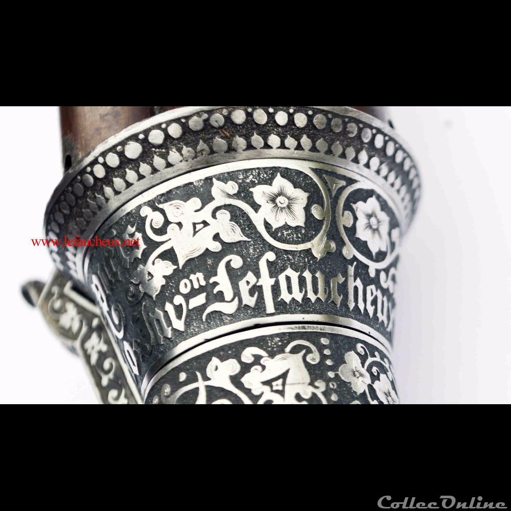 militarium arme feux ancienne revolver poivriere casimir lefaucheux 12 mm 6 coups 1845