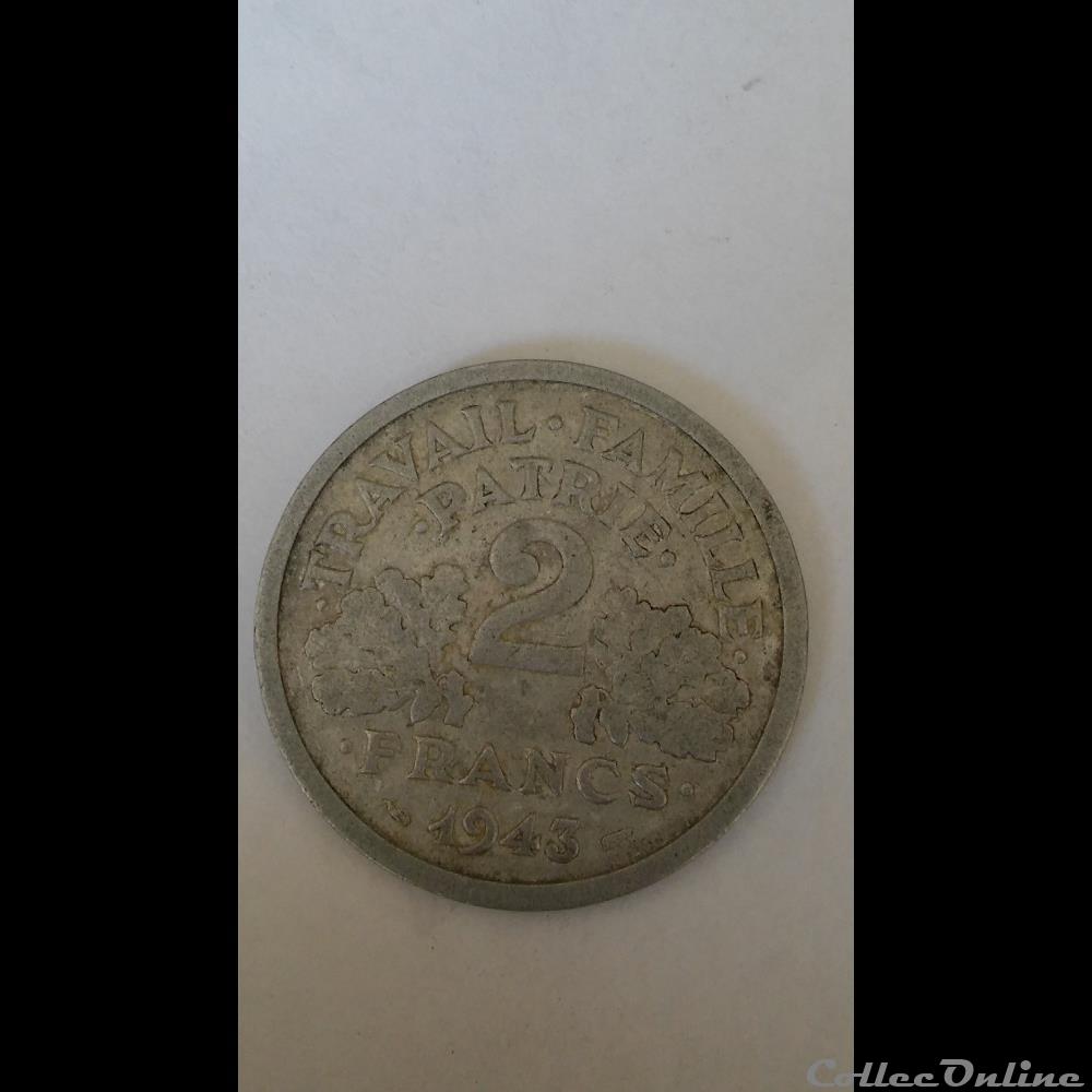 2 francs francisque 1943 monnaie france moderne 2 francs francisque 1943