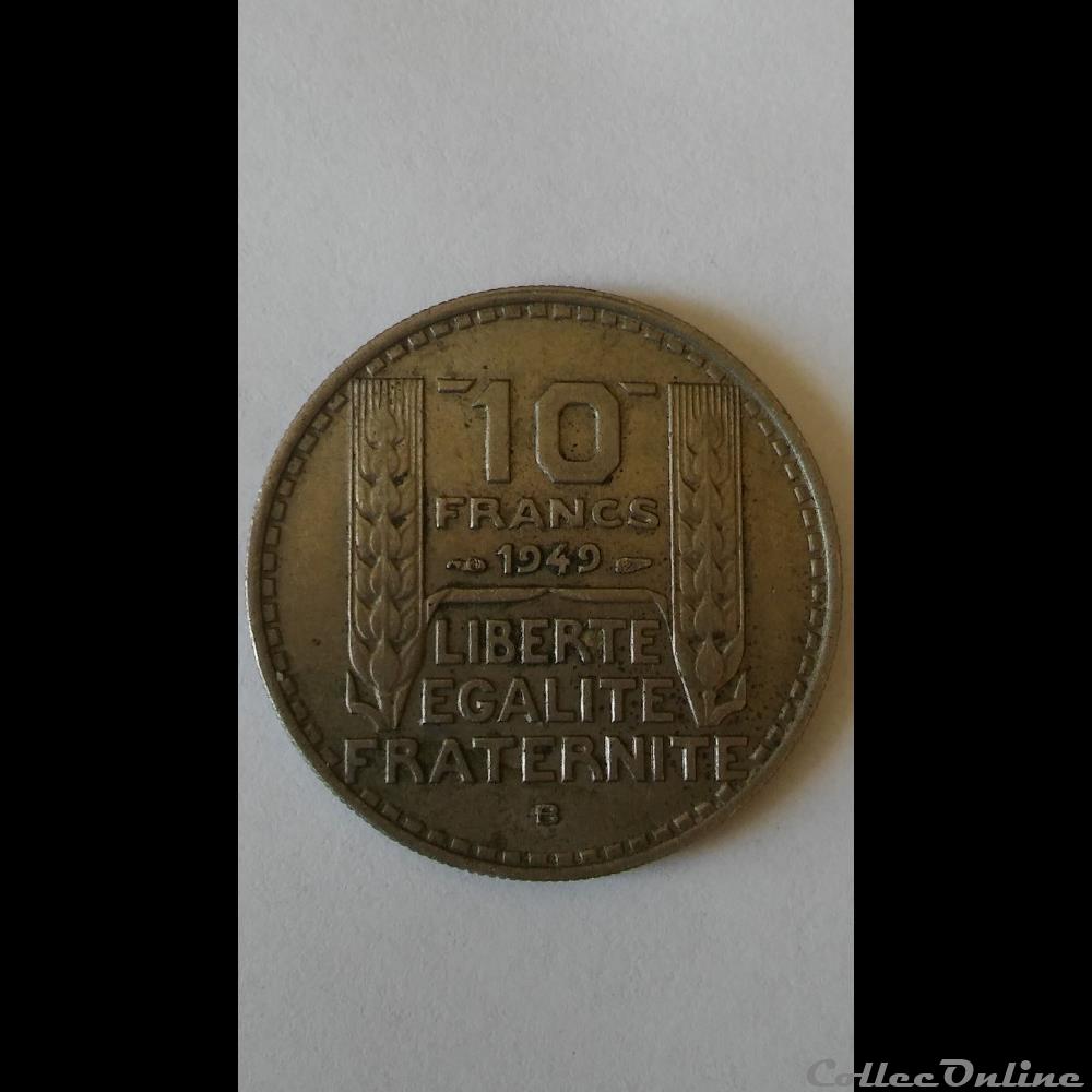 10 francs turin petite tête 1949B monnaie france moderne 10 francs turin petite tete 1949b