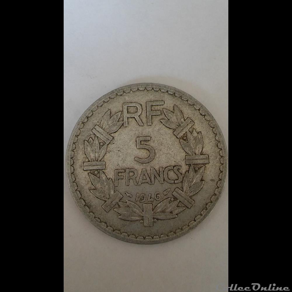 5 francs LAVRILLIER 1946 monnaie france moderne 5 francs lavrillier 1946