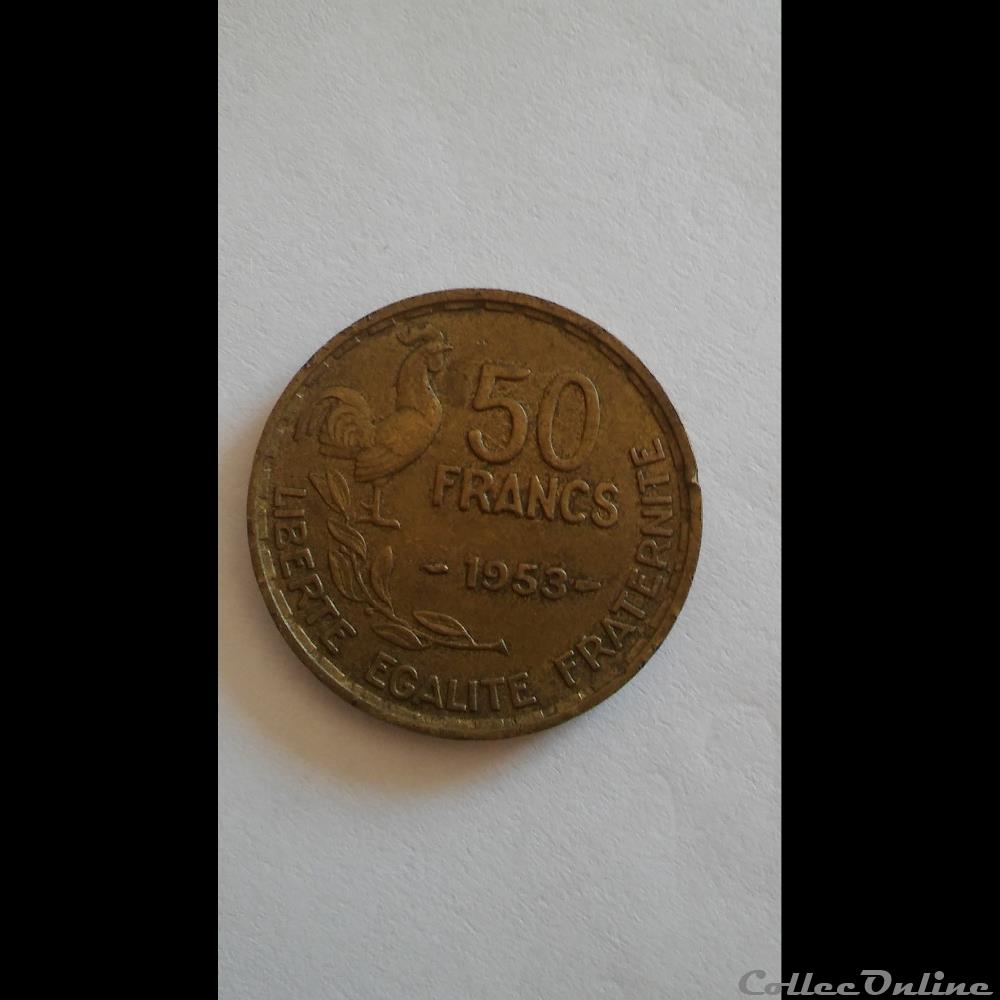 50 francs guiraud 1953 monnaie france moderne 50 francs guiraud 1953