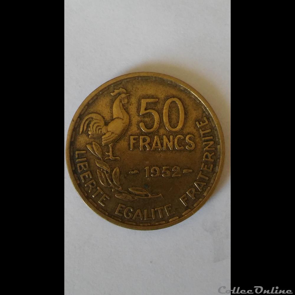 50 franc guiraud 1952 monnaie france moderne 50 franc guiraud 1952