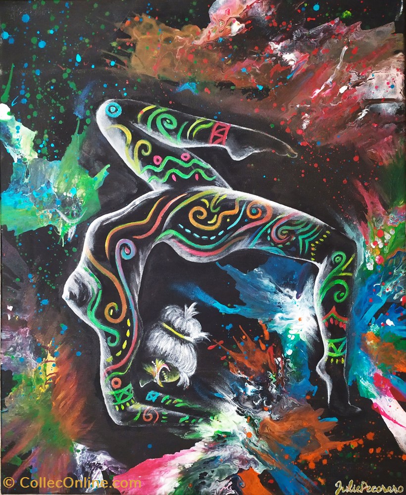 Peinture unique "Danseuse de vie" art antiquite dessin peinture unique danseuse de vie