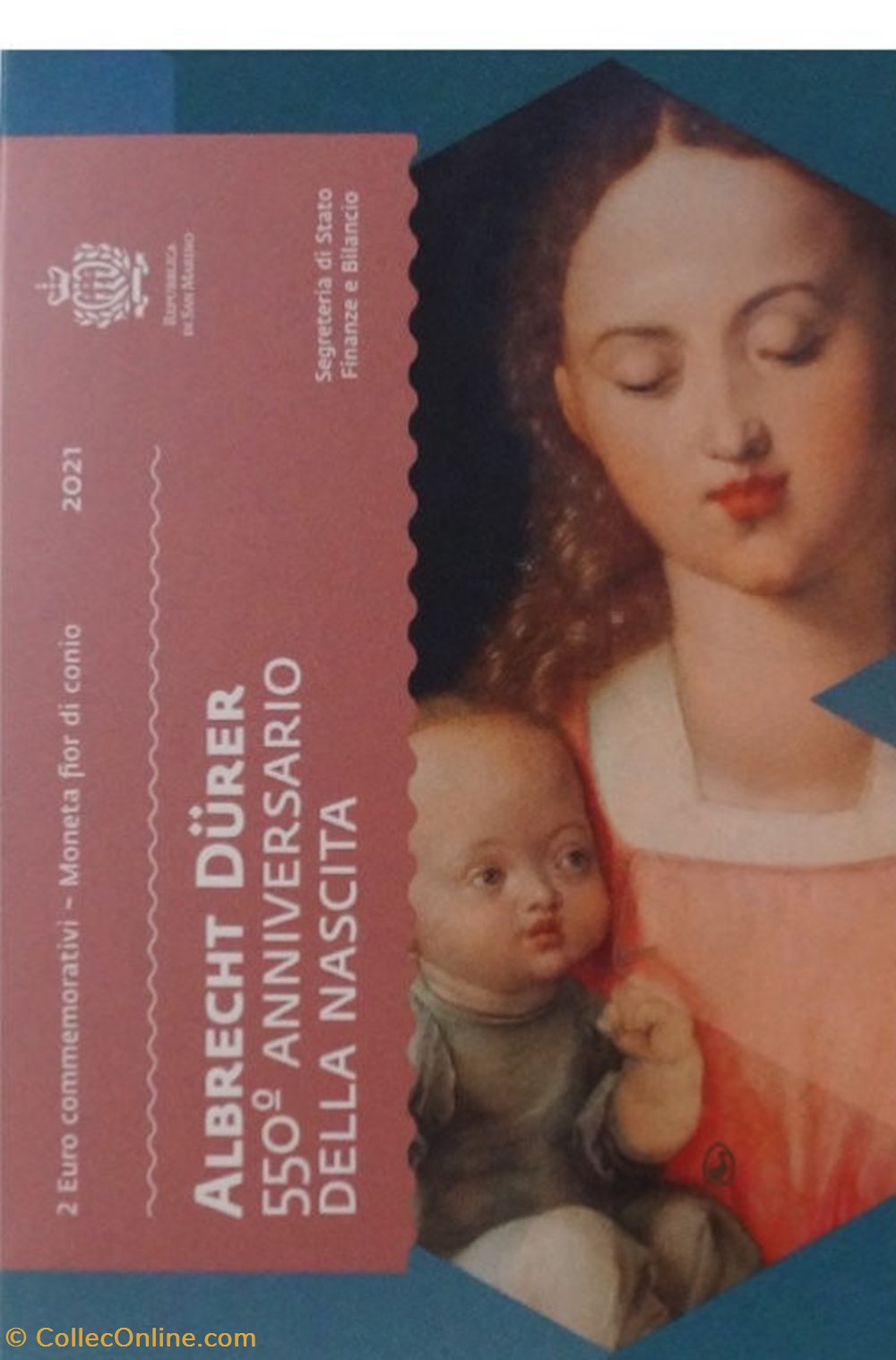 San Marino 2021 2€ CC Coincard - 550th Anniversary - Birth of Albrecht Dürer monedas euros san marino 2021 2 cc coincard 550th anniversary birth of albrecht durer