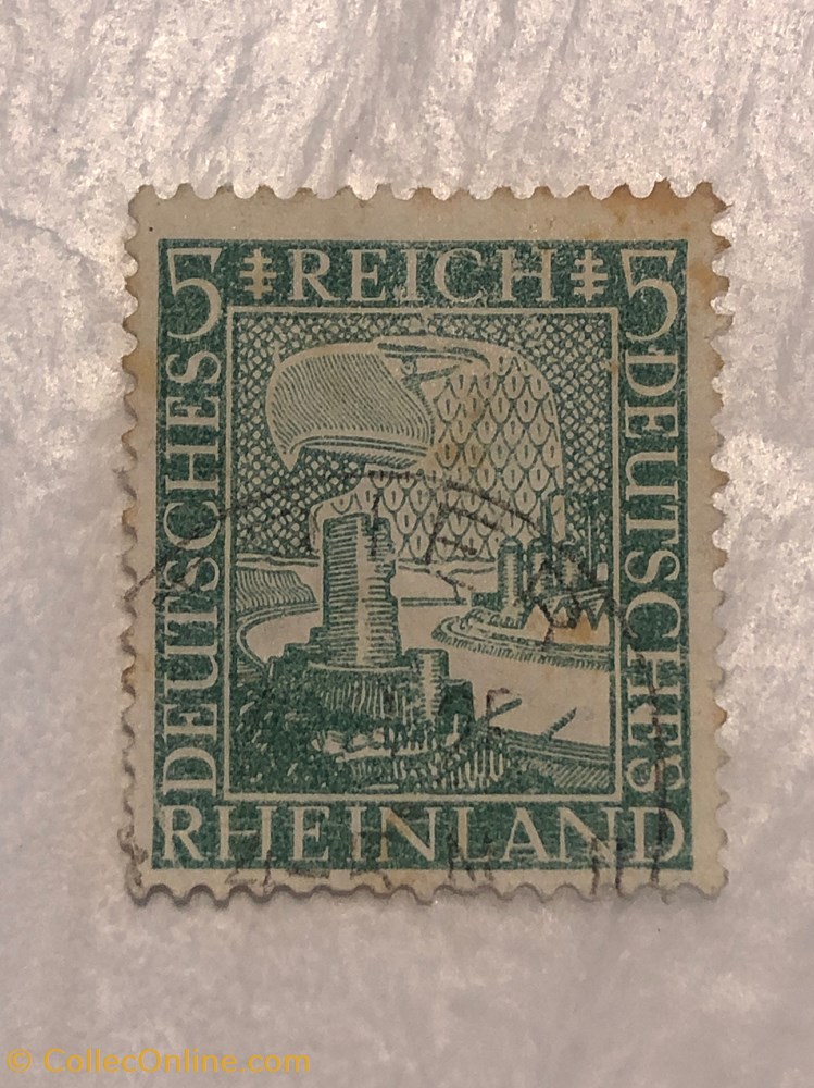 europe allemagne timbre allemand anniversaire de rheinland 1925