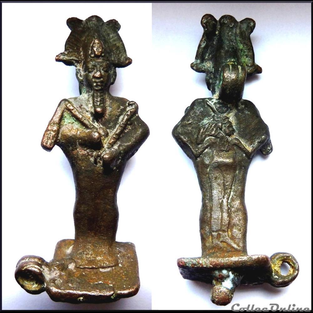 Statuette égyptienne Bronze Osiris 700-300 av.-JC art antiquite archeologie revolver statuette egyptienne bronze osiris 700 300 av jc