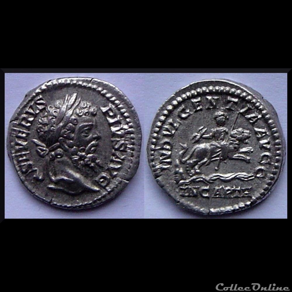 Denier Septime Sévère Céleste 204 monnaie antique romaine denier septime severe celeste 204