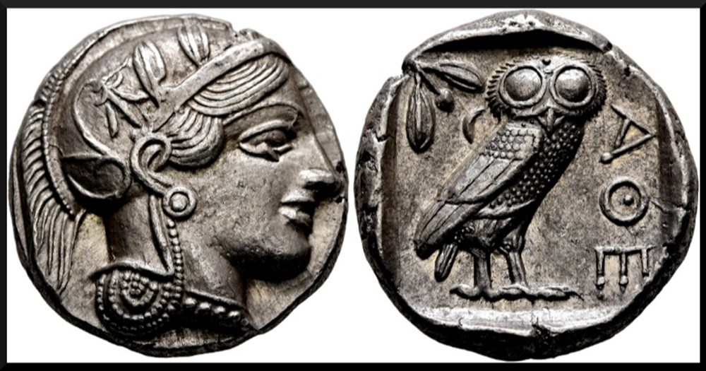 monnaies antiques grecques tetradrachme attique athenes