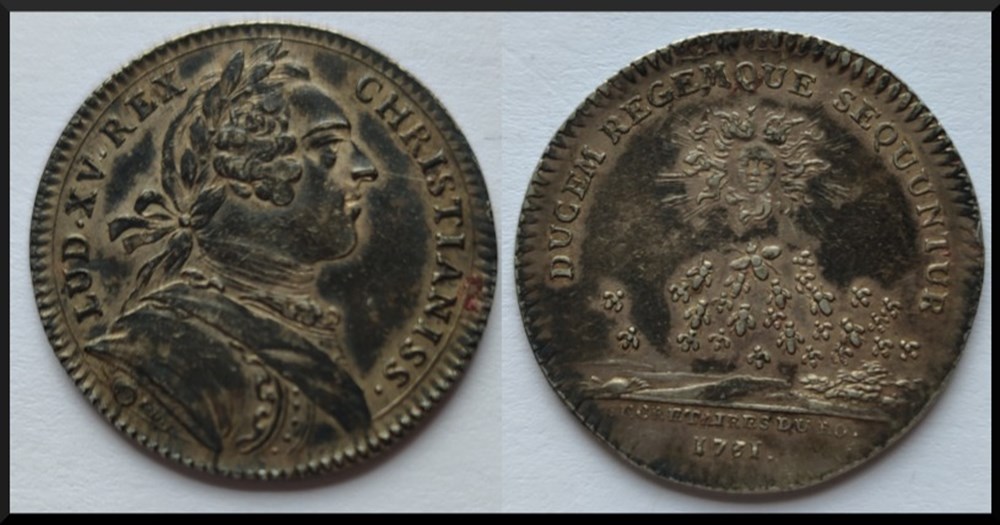 Jeton Louis XV Secrétaire du roi 1731 monnaies europe medievale france royales jeton louis xv secretaire du roi 1731
