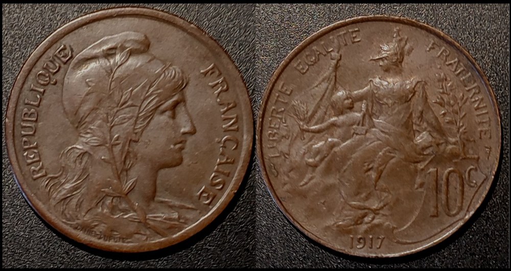 10 centimes Daniel-Dupuis 1917 monnaies monde france 10 centimes daniel dupuis 1917