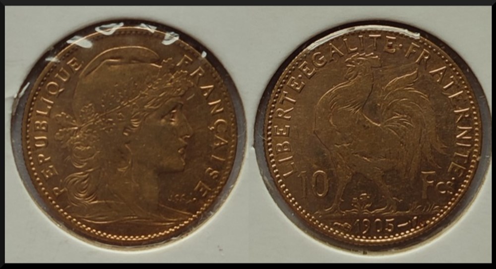10 francs coq Marianne 1905 monnaies monde france 10 francs coq marianne 1905