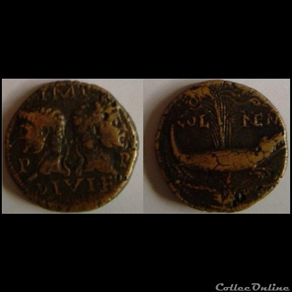 As de Nîmes monnaie antique romaine provinciale as de nimes