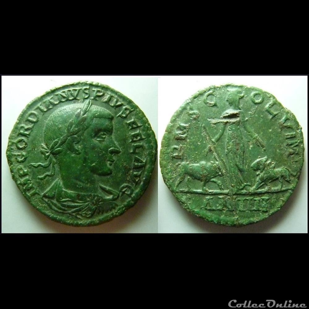 monnaie antique romaine sesterce gordien iii viminacium an 4