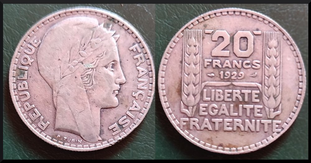 20 francs Turin 1929 monnaies monde france 20 francs turin 1929