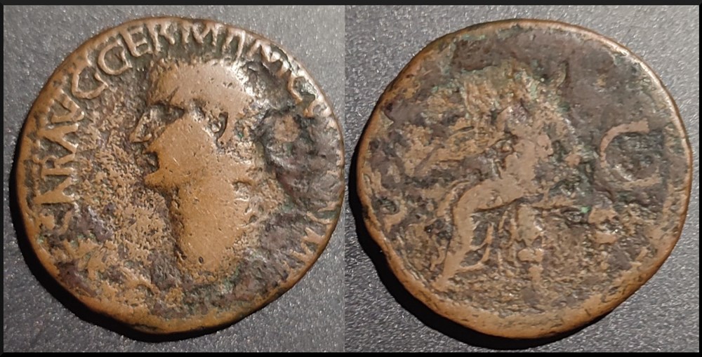 As de Caligula, Vesta, 37-38 après J.-C monnaies antiques romaines imperiales et republicaines as de caligula vesta 37 38 apres j c