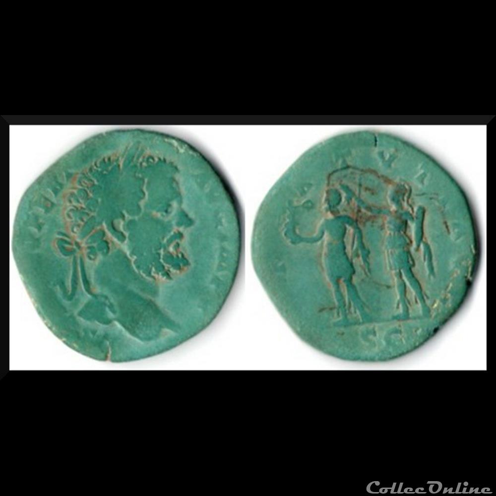 Sesterce Septime Sévère 195 monnaie antique romaine sesterce septime severe 195