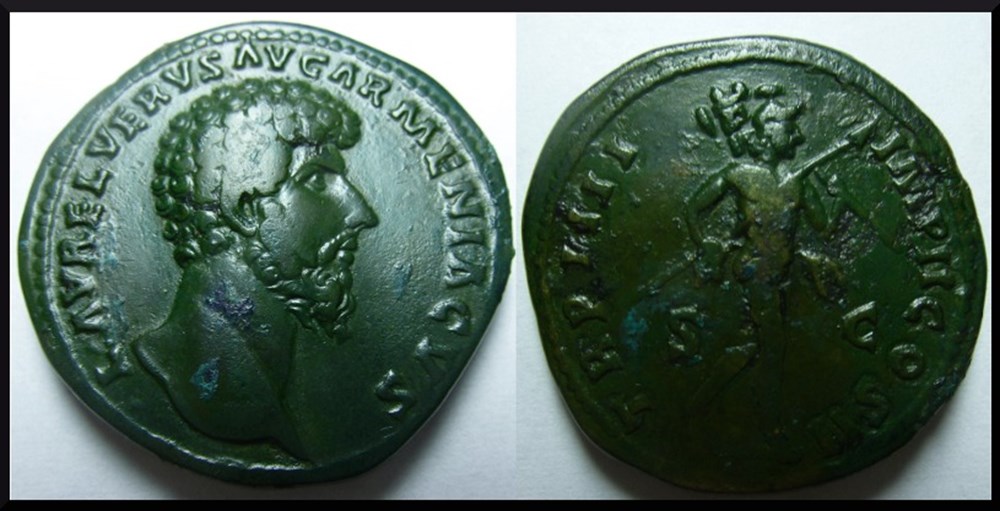 Sesterce Lucius Verus Mars 169 monnaies antiques romaines imperiales et republicaines sesterce lucius verus mars 169
