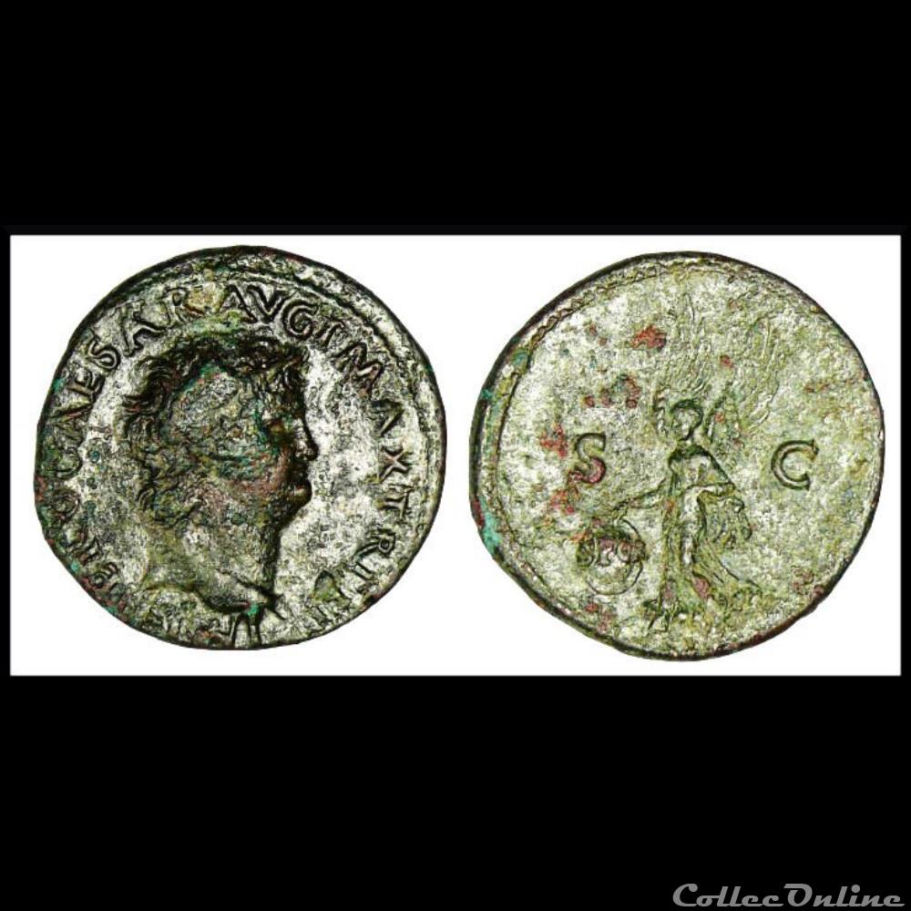 As de Néron à la Victoire monnaie antique romaine as de neron a la victoire