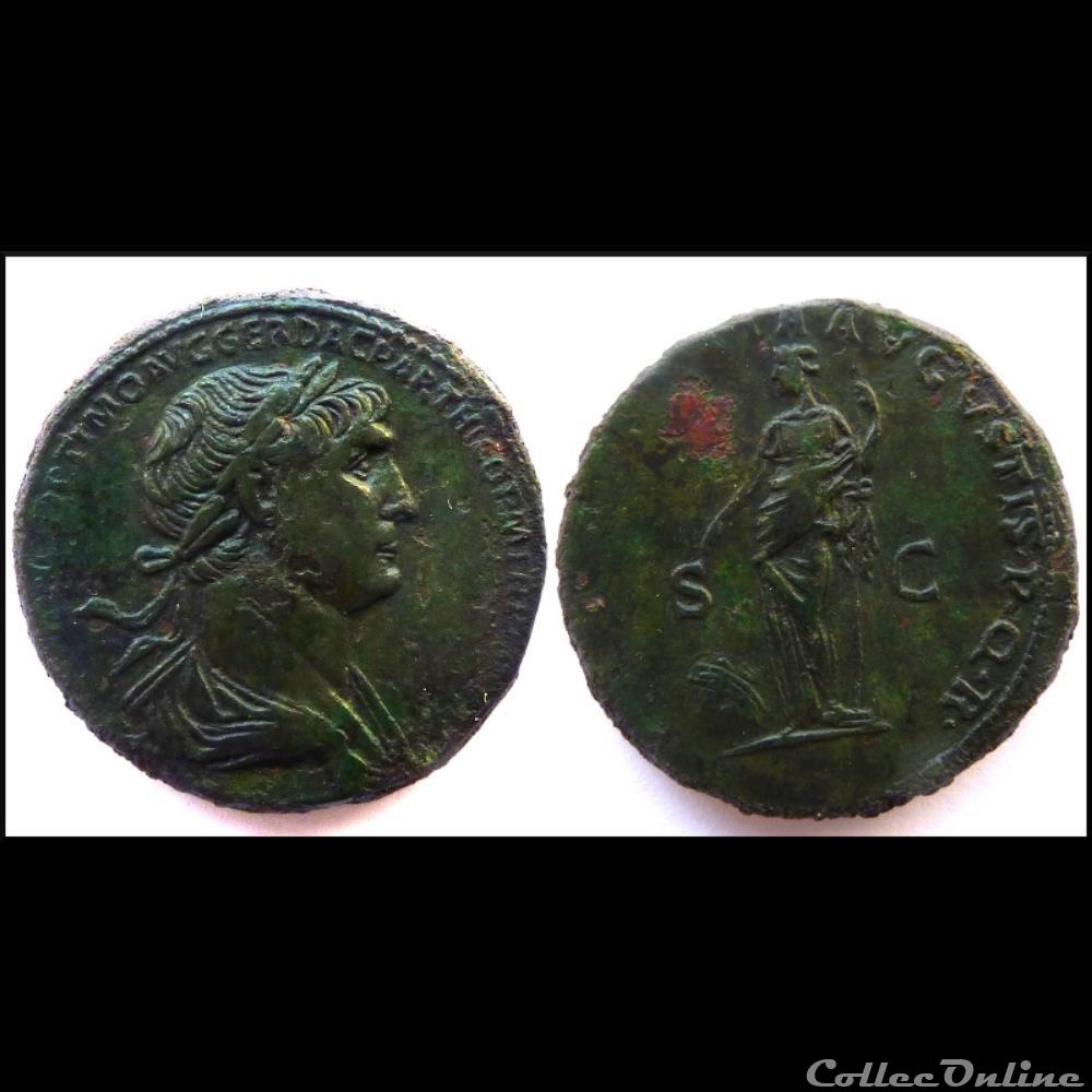 Sesterce Trajan monnaie antique romaine sesterce trajan
