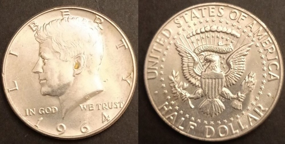 1/2 dollar Kennedy 1964 Etats-Unis monnaies monde 1 2 dollar kennedy 1964 etats unis