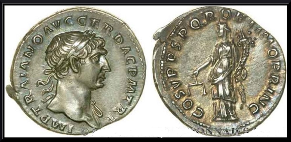 Trajan, denier, Equité, 108 après J.-C monnaies antiques romaines imperiales et republicaines trajan denier equite 108 apres j c