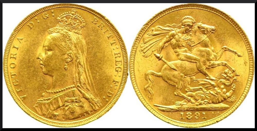 1 Souverain Victoria buste du jubilé 1891 monnaies 1 souverain victoria buste du jubile 1891